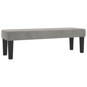 Banc banquette gris clair 100 x 30 x 30 cm velours 02_0010548