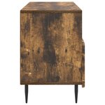 vidaXL Meuble TV Chêne fumé 102 x 34 5 x 50 cm Bois d'ingénierie