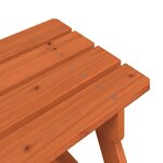 vidaXL Table de pique-nique pour 4 enfants avec trou de parasol sapin