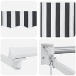 vidaXL Auvent rétractable anthracite et blanc 4 5x3 m tissu/aluminium