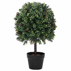vidaXL Boule en Buis Vert 35 x 35 x 50 cm Plastique