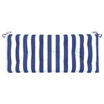 vidaXL Coussins de banc de jardin lot de 2 rayures bleues et blanches