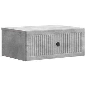vidaXL Cabinet de chevet avec tiroir Gris béton 49 x 34 5 x 20 cm