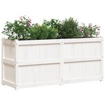vidaXL Jardinière blanc 150x50x70 cm bois de pin massif