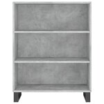 vidaXL Armoire à étagères gris béton 69 5x32 5x90 cm bois d'ingénierie