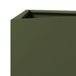 vidaXL Jardinières 2 Pièces vert olive triangulaire 50x43x75 cm acier