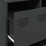 vidaXL Buffet noir 135x39x103 5 cm acier laminé à froid