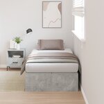 vidaXL Cadre de lit   gris béton  75 x 190 cm en bois d'ingénierie.