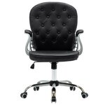 vidaXL Chaise de bureau pivotante Noir Similicuir