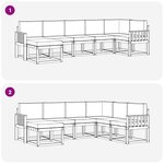 vidaXL Ensemble de canapés d'extérieur 7 Pièces Naturel et Beige