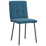 vidaXL Chaises à manger lot de 6 bleu velours