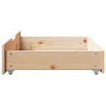 vidaXL Tiroirs sous le lit avec roulettes 2 Pièces 85x55x17 cm pin massif