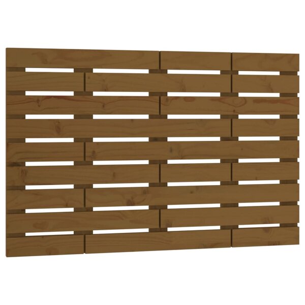 vidaXL Tête de lit murale Marron miel 96x3x63 cm Bois massif de pin