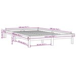 vidaXL Cadre de lit sans matelas gris bois massif