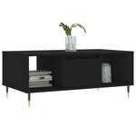 vidaXL Table basse Noir 90x50x36 5 cm Bois d'ingénierie