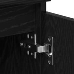 Meuble TV vidaXL avec pieds en bois Noir Chêne 102x35x50 cm