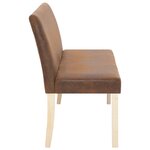 Banc banquette 139 5 cm marron synthétique daim 02_0010840