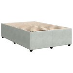 vidaXL Cadre de lit gris clair 120x190 cm velours