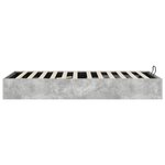 vidaXL Cadre de lit ottoman avec stockage Gris béton 193 x 120 x 25 cm