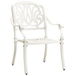 vidaXL Chaises de jardin 2 Pièces Aluminium coulé Blanc