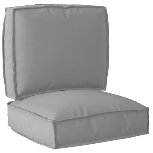 vidaXL Set de coussins de palette 2 Pièces Gris 50 x 50 x 12 cm