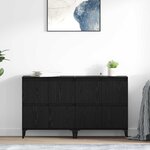 vidaXL Buffets 2 Pièces Chêne noir 60 x 35 x 70 cm Bois d'ingénierie