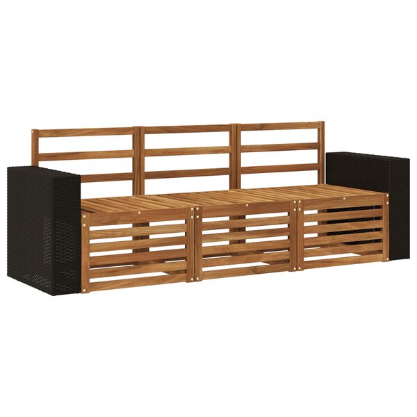 vidaXL Ensembles de canapés 3 pc Bois d'Acacia Massif