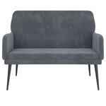 Banc banquette 108 x 79 x 79 cm velours gris foncé 02_0010709