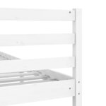 vidaXL Cadre de lit sans matelas blanc 120x190 cm bois massif