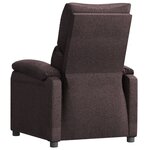 vidaXL Fauteuil inclinable Marron foncé Tissu