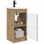 vidaXL Meuble de salle de bain avec évier Chêne artisanal