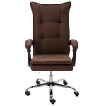 vidaXL Chaise de bureau Marron Tissu
