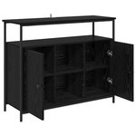 vidaXL Buffet Chêne noir 100 x 35 x 80 cm Bois d'ingénierie