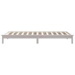 vidaXL Cadre de lit sans matelas blanc bois massif