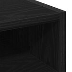 Armoire sur roulettes vidaXL Chêne Noir 33x38x60 cm Bois d'ingénierie