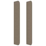 vidaXL Tête de lit avec oreilles Taupe 93x16x118/128 cm Tissu