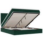 vidaXL Cadre de lit ottoman avec matelas vert foncé 200x200 cm velours