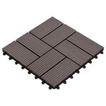 vidaXL Carreau de terrasse 11 Pièces Marron foncé 30 x 30 cm WPC