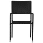 Vidaxl chaises de salle à manger d'extérieur 4 pièces résine tressée noir