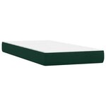 vidaXL Sommier à lattes de lit et matelas vert foncé 100x210cm velours