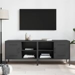 vidaXL Meubles TV 2 Pièces noir 68x39x50 5 cm acier