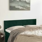 vidaXL Têtes de lit 2 Pièces Vert foncé 72x5x78/88 cm Velours