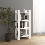 vidaXL Bibliothèque/Séparateur de pièce Blanc 60x35x125 cm Bois massif