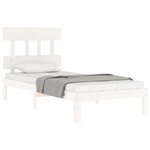 vidaXL Cadre de lit sans matelas blanc 100x200 cm bois de pin massif