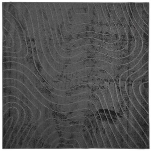 vidaXL Tapis de surface Carré HUARTE Anthracite 200 x 200 cm Polyester