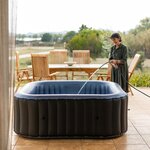 Spa gonflable carré 6pers tekapo gris pvc armé 185x68cm