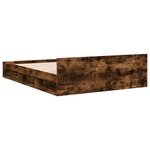 vidaXL Cadre de lit avec tiroirs sans matelas chêne fumé 120x200 cm
