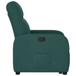 vidaXL Fauteuil inclinable vert foncé tissu