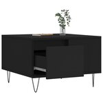 vidaXL Table basse noir 55x55x36 5 cm bois d'ingénierie