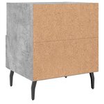vidaXL Tables de chevet 2Pièces gris béton 40x35x47 5cm bois d’ingénierie